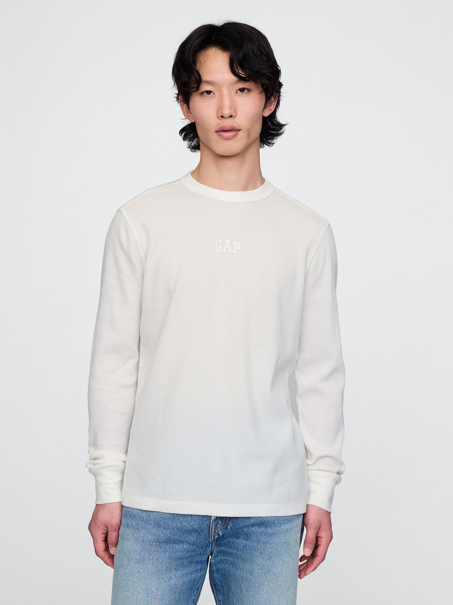 Gapロゴ ワッフルニットtシャツ