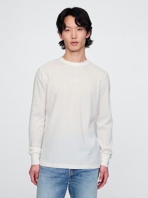 GAPロゴ ワッフルニットTシャツ