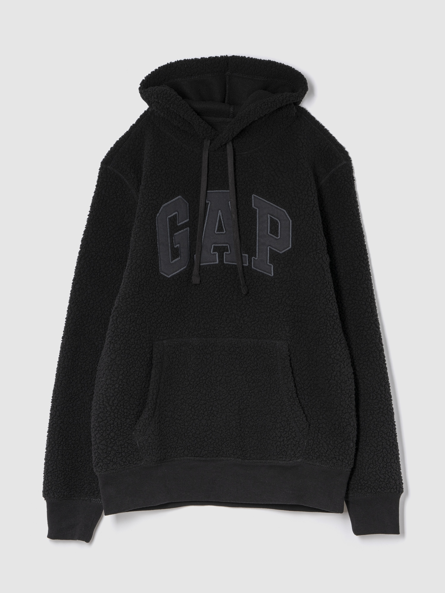 GAP GAPロゴ ボアパーカー, Black, Size XL