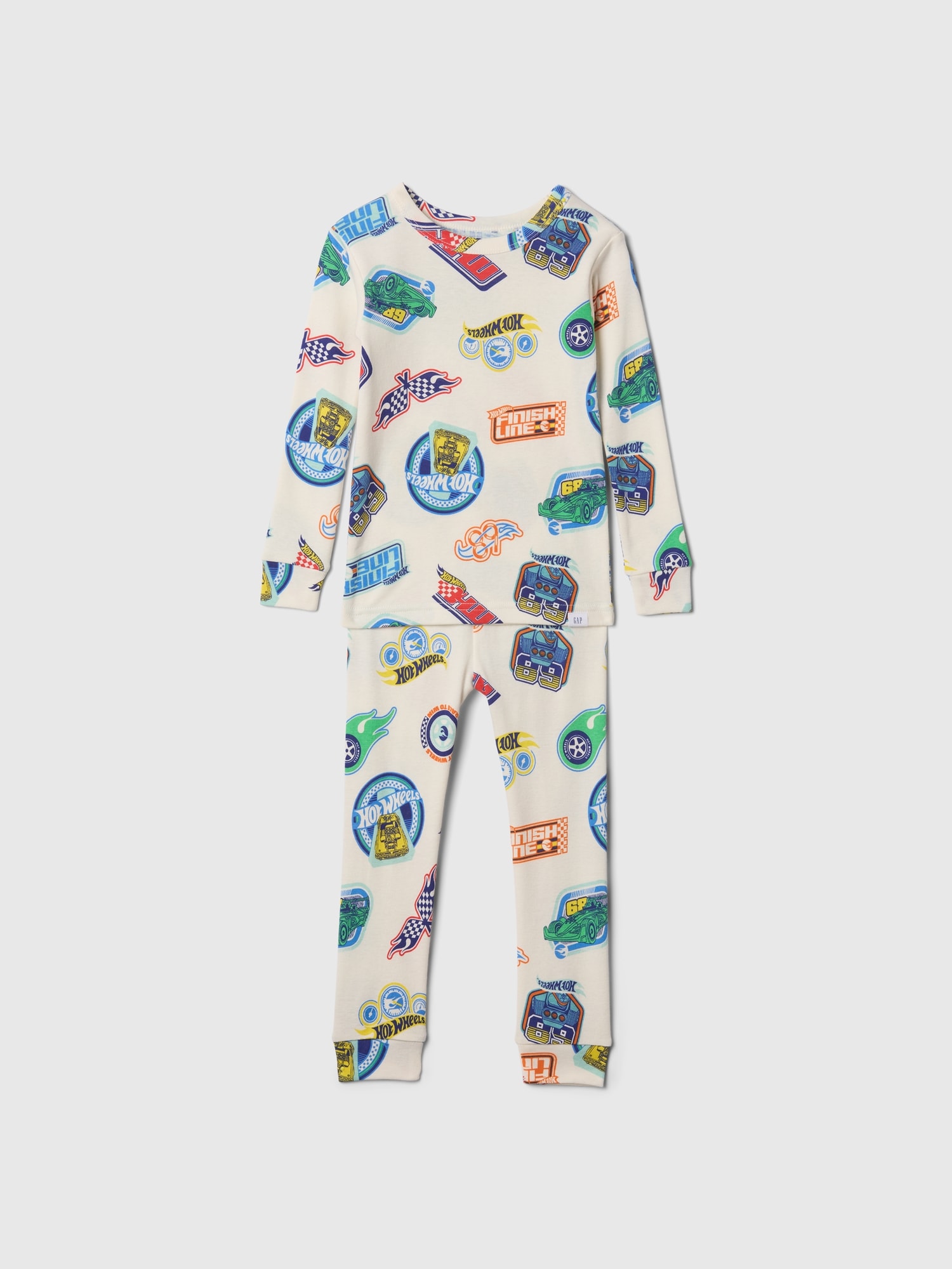 PYJAMA HOT WHEELS EN COTON BIOLOGIQUE BROSSÉ POUR BÉBÉ ET TOUT-PETIT