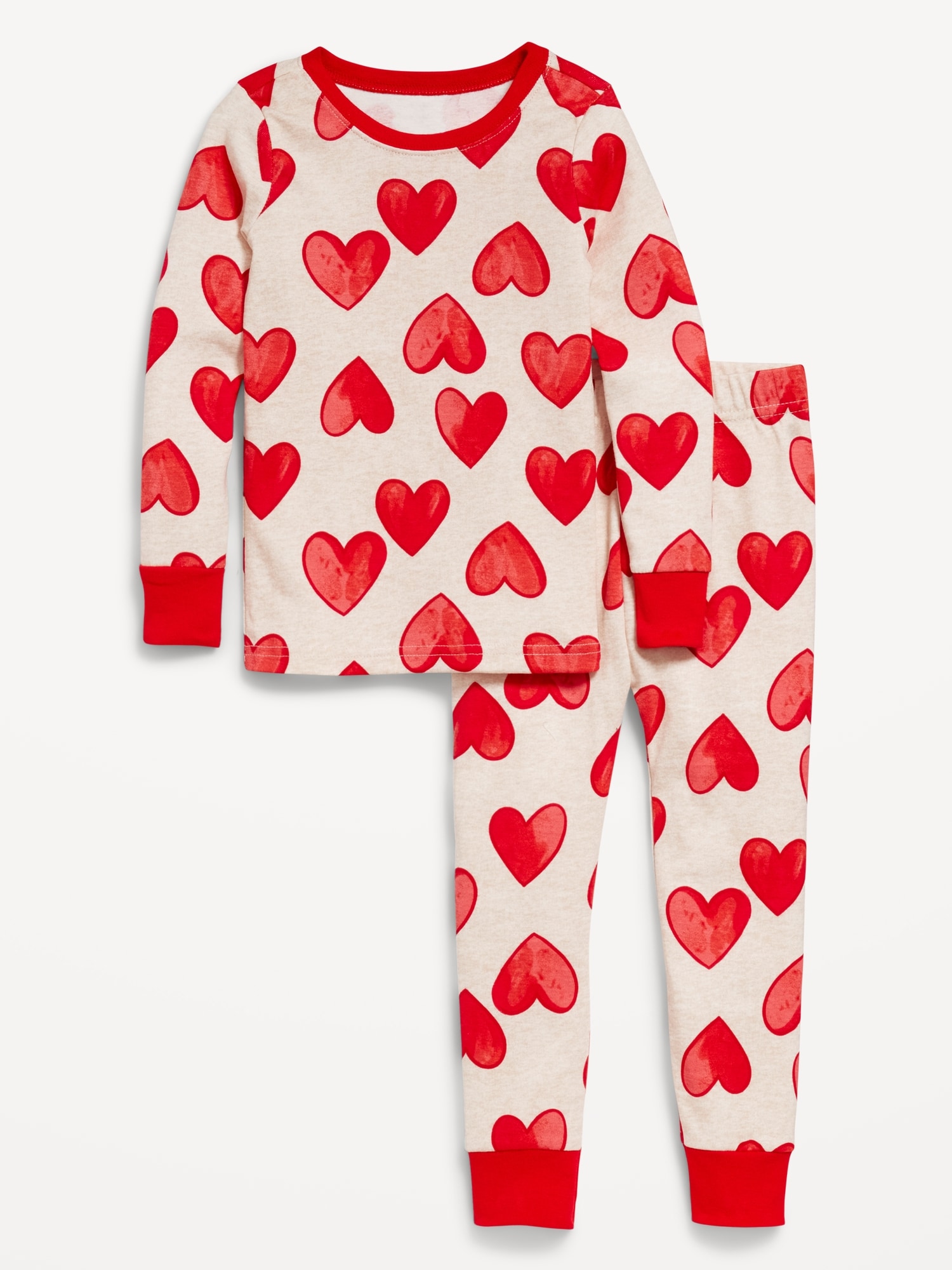 PYJAMA À MOTIF DE CŒURS UNISEXE POUR TOUT-PETIT ET BÉBÉ