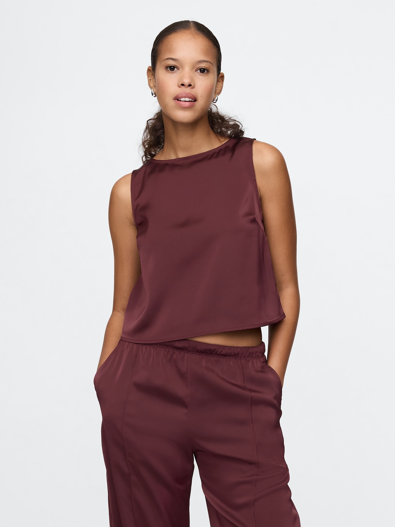 CAMISOLE AVEC EXTÉRIEUR EN SATIN RECYCLÉ