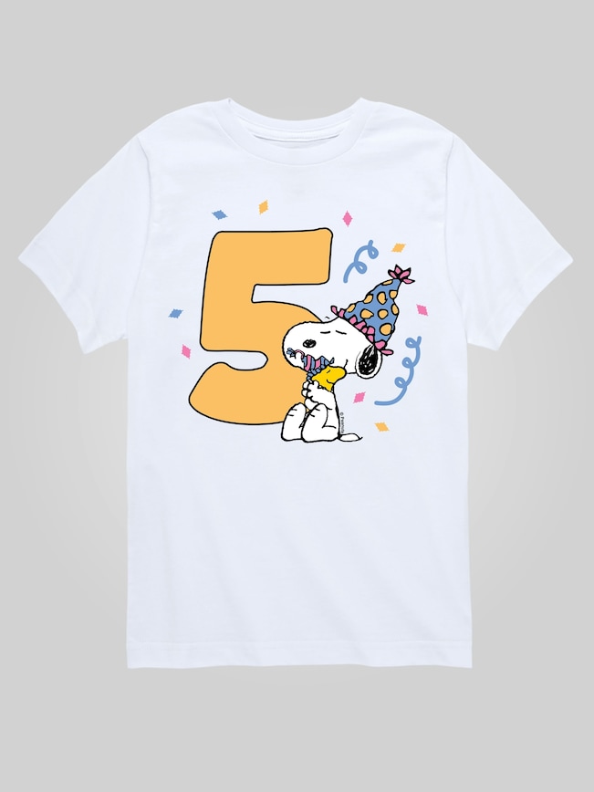 Toddler Peanuts 5th Birthday Short Sleeve Graphic T-Shirt