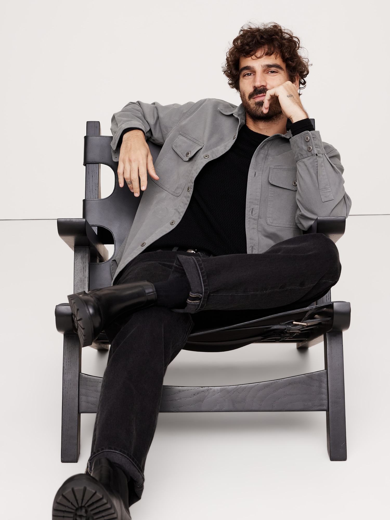 Standard-Fit Cotton Twill Overshirt