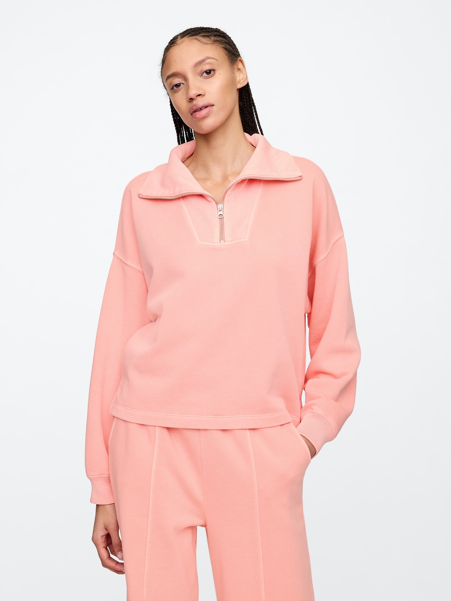 Relaxed Quarter-Zip Sweatshirt