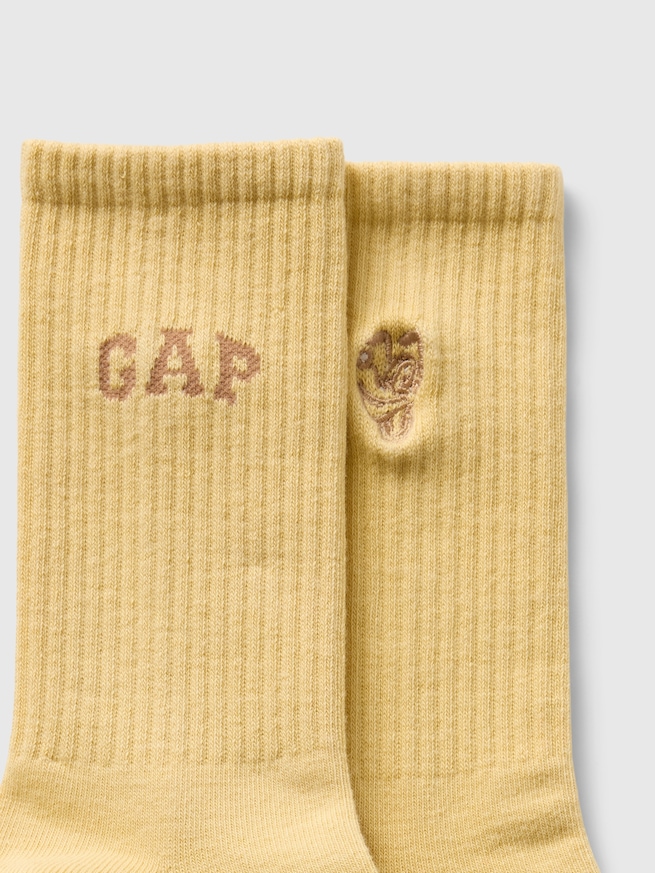 Gap × ディズニー GAPロゴ クルーソックス-1