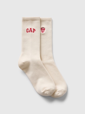 Gap × ディズニー GAPロゴ クルーソックス