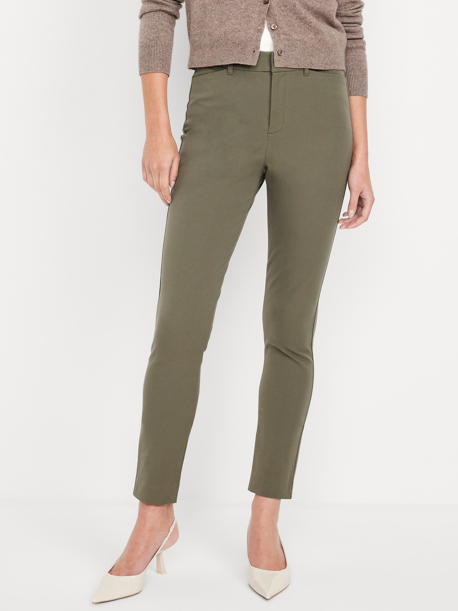 PANTALON PIXIE AJUSTÉ À TAILLE HAUTE LONGUEUR CHEVILLE