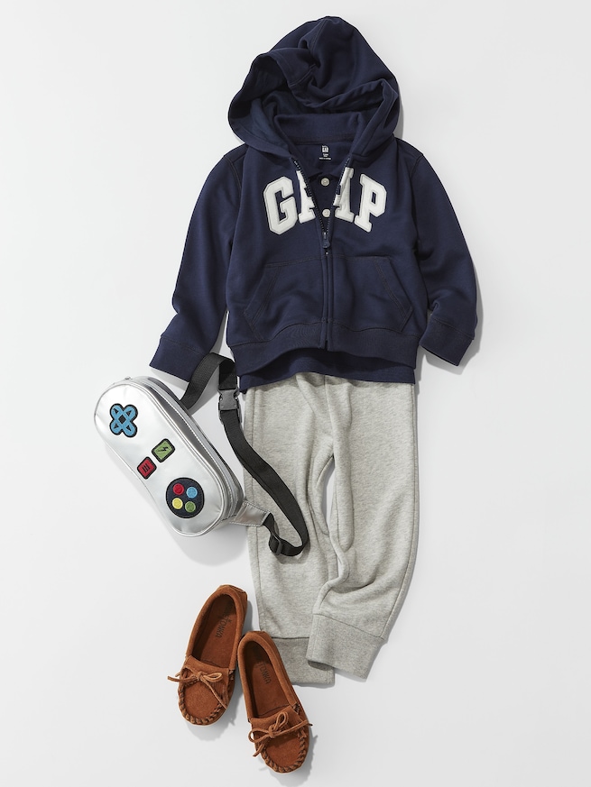 babyGap GAPロゴ ジップアップパーカー-4