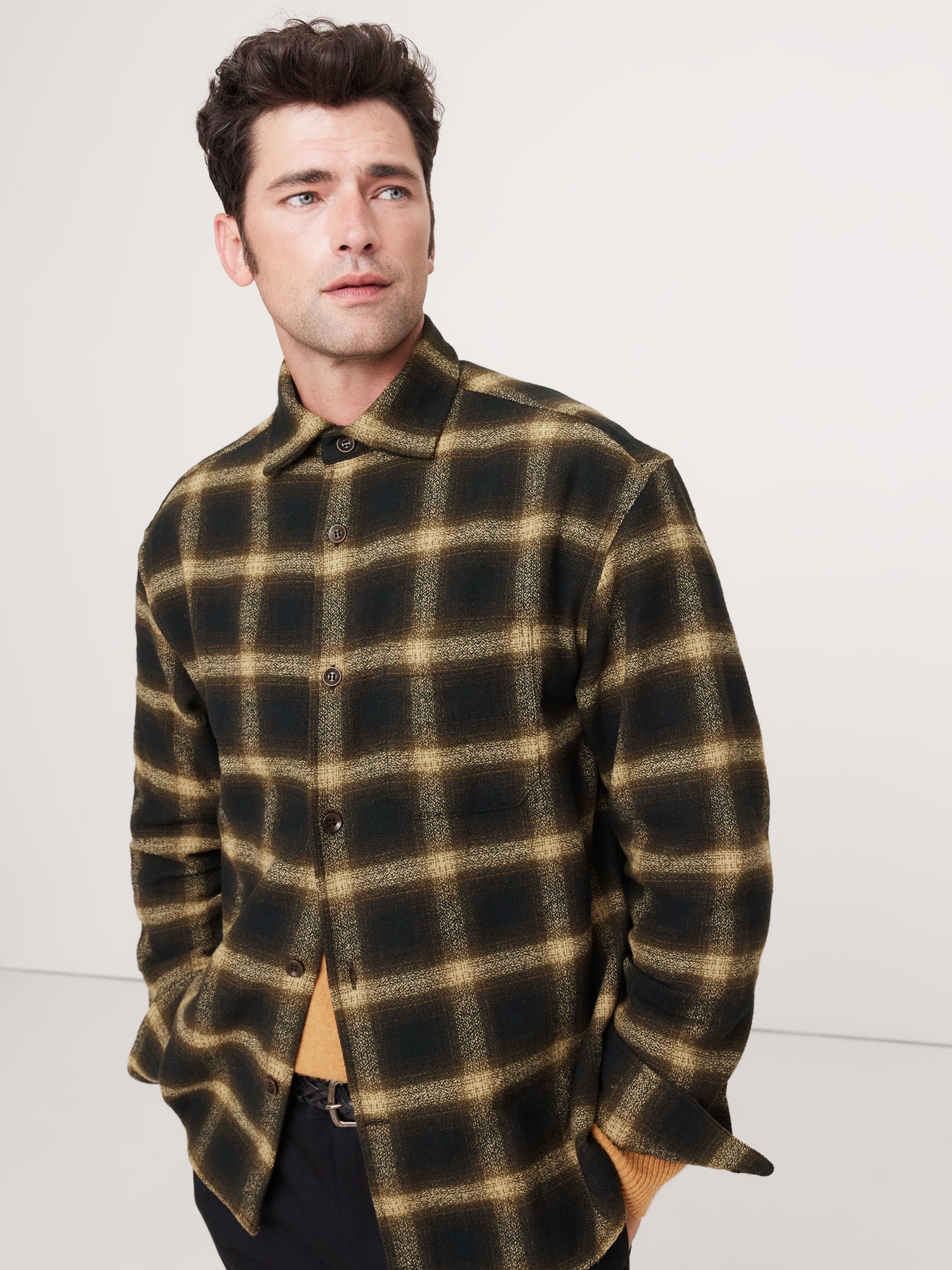 CHEMISE DÉCONTRACTÉE EN COTON BROSSÉ