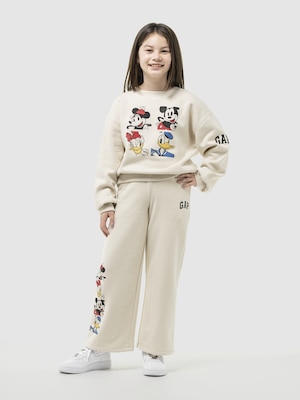 GapKids ディズニー リラックス GAPロゴ ワイドスウェットパンツ