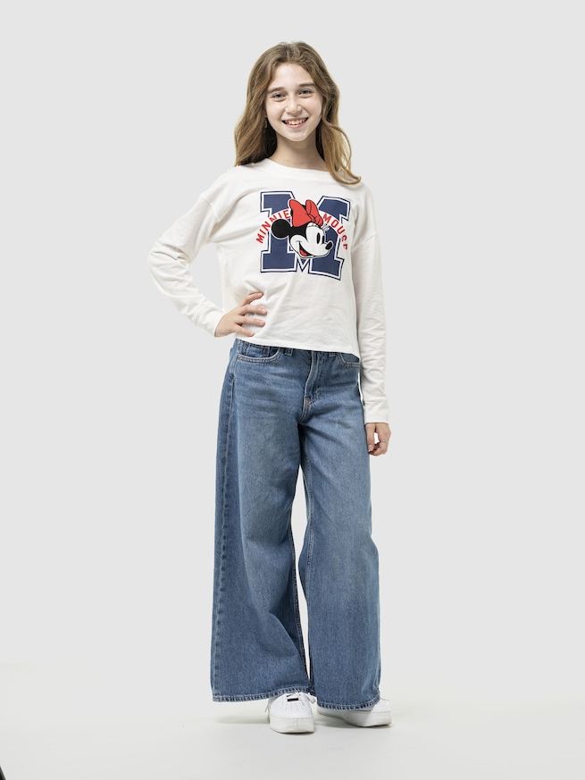 GapKids ディズニー ミニーマウス オーバーサイズ グラフィックTシャツ-1