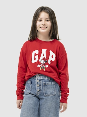 Gap x ディズニー オーバーサイズ GAPロゴ Tシャツ (キッズ)