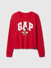 Gap x ディズニー オーバーサイズ GAPロゴ Tシャツ (キッズ)-3