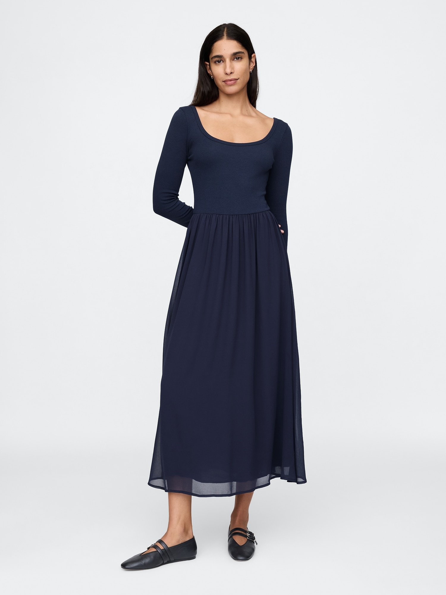 Gap ミックスメディア マキシワンピース