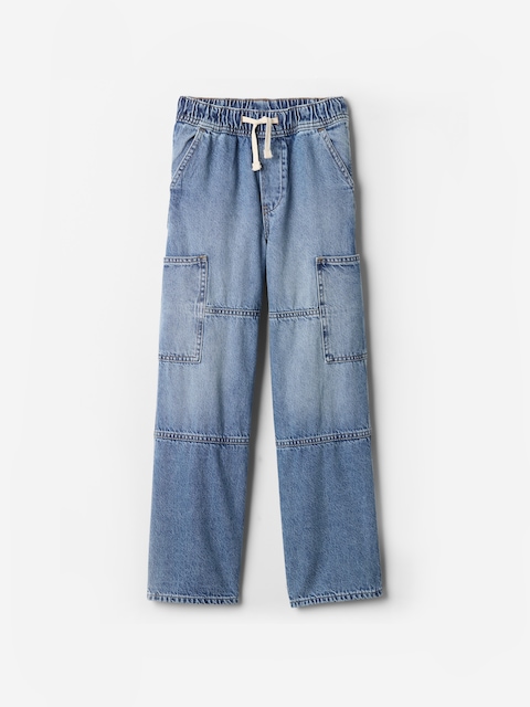 Kids Pull-On Baggy Cargo Jeans