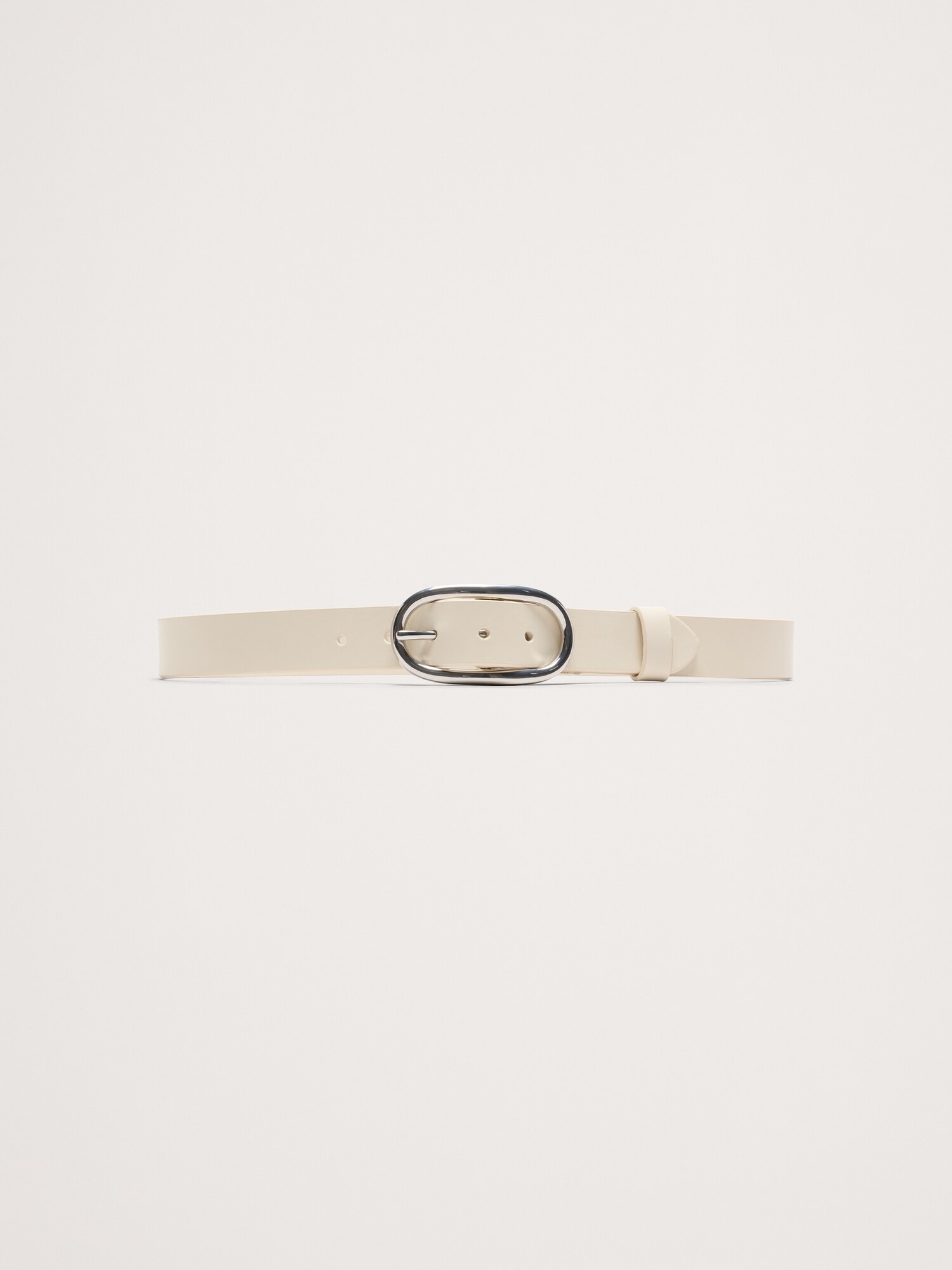 Leather Oval Buckle Belt