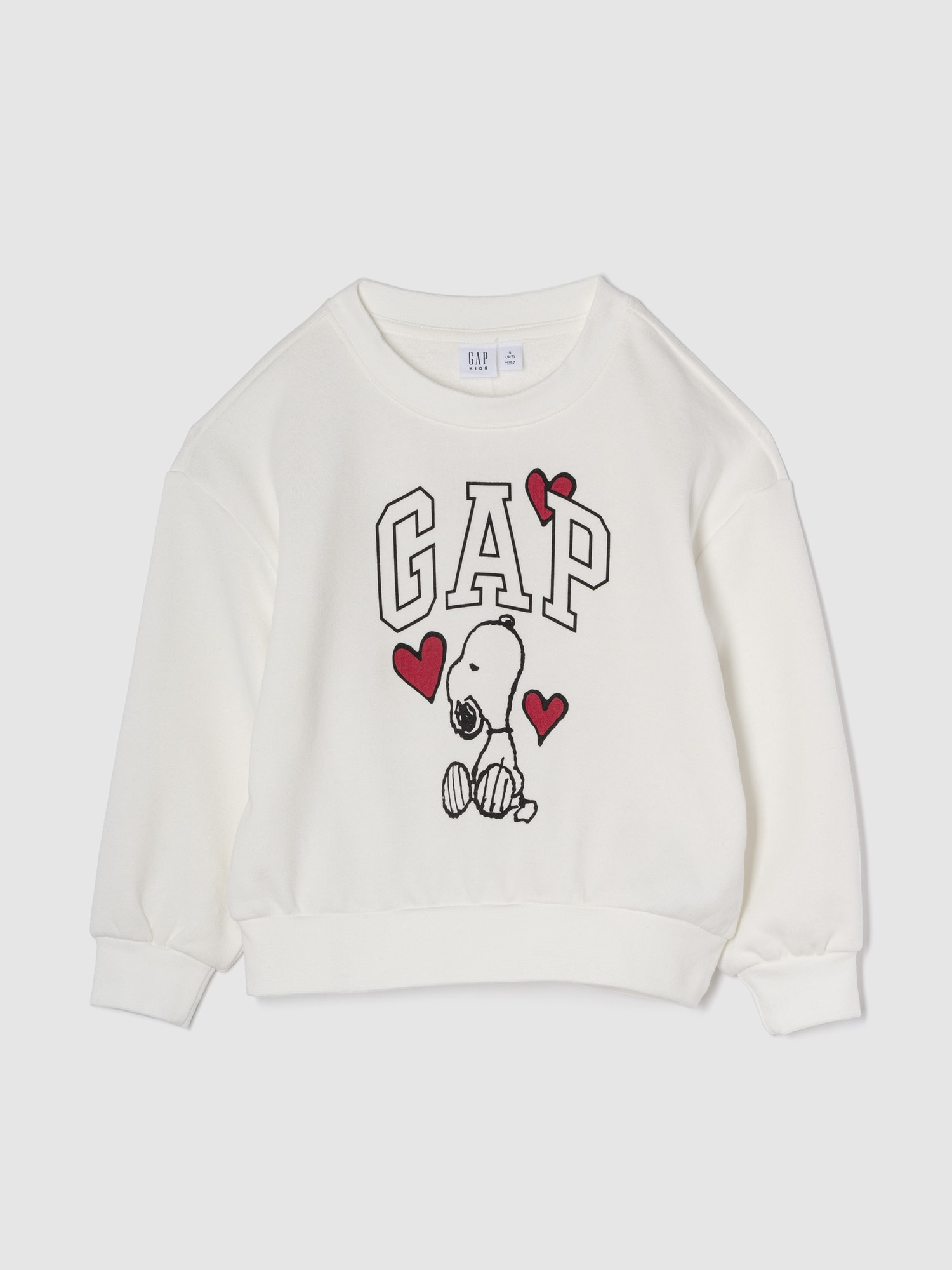 Gapkids | ピーナッツ オーバーサイズ バレンタイン Gapロゴ スウェット・トレーナー