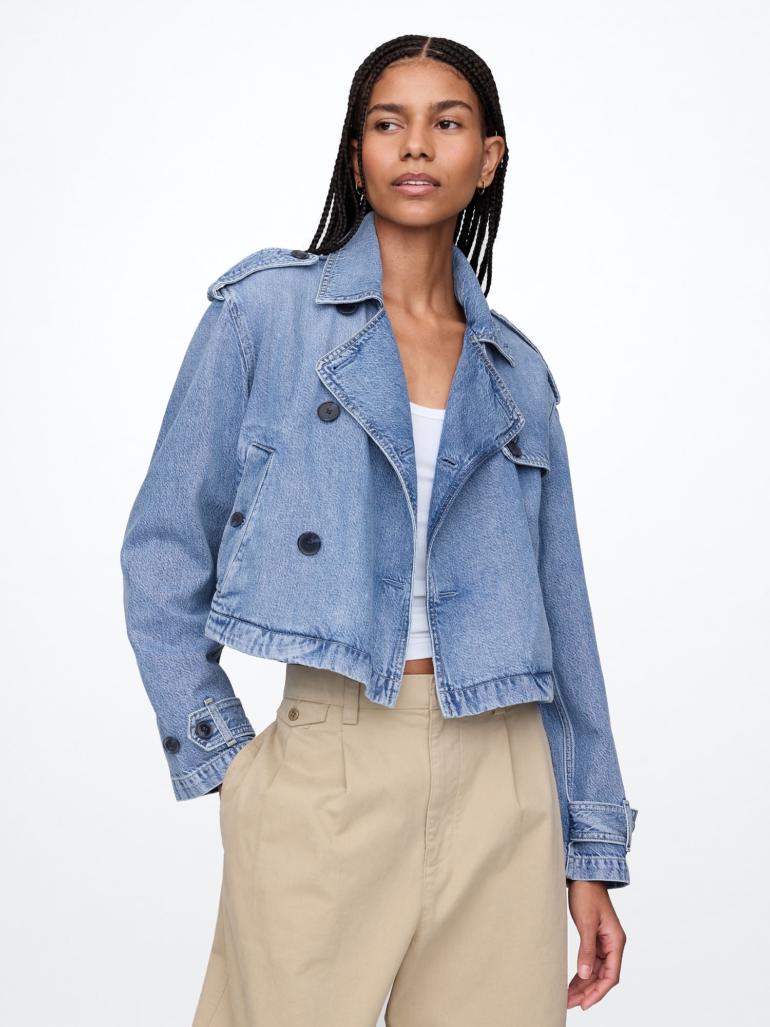 TRENCH COURT EN DENIM DOUCEUR SUPRÊME
