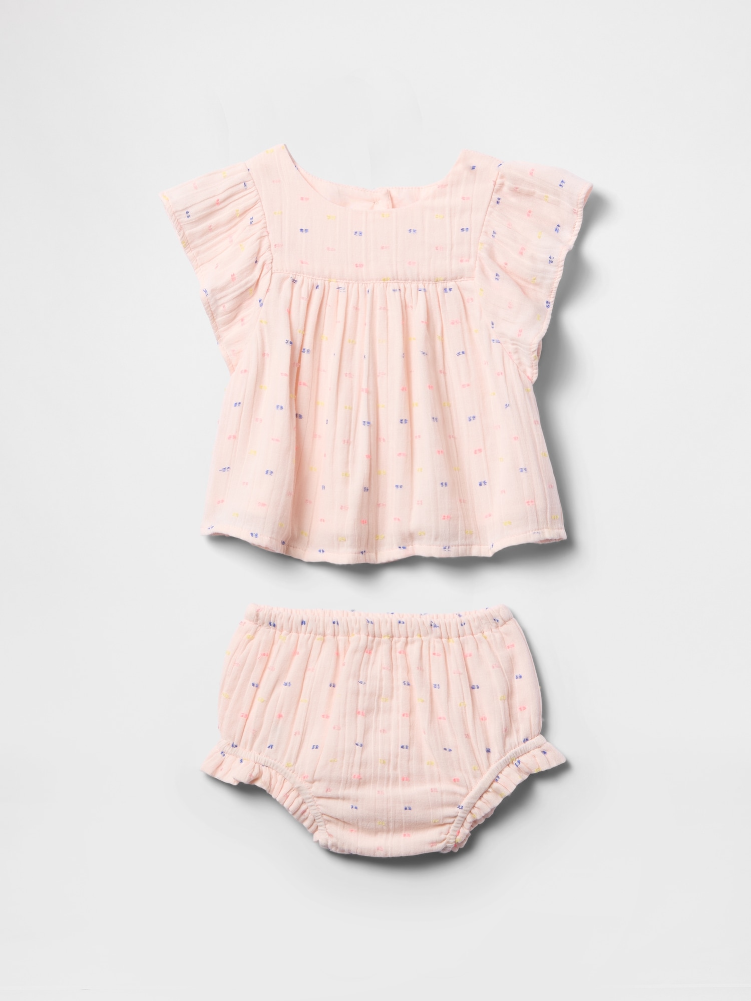 Baby Crinkle Gauze Ruffle Outfit Set