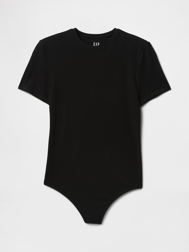 クローズニット ジャージーTシャツ ソングボディスーツ-3