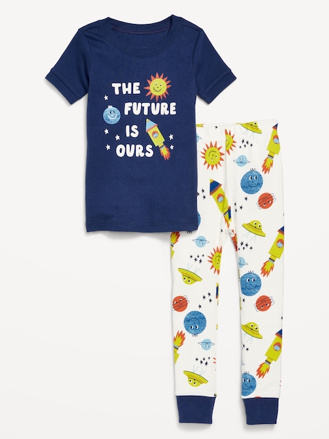 Snug-Fit Graphic Pajama Set for Toddler & Baby