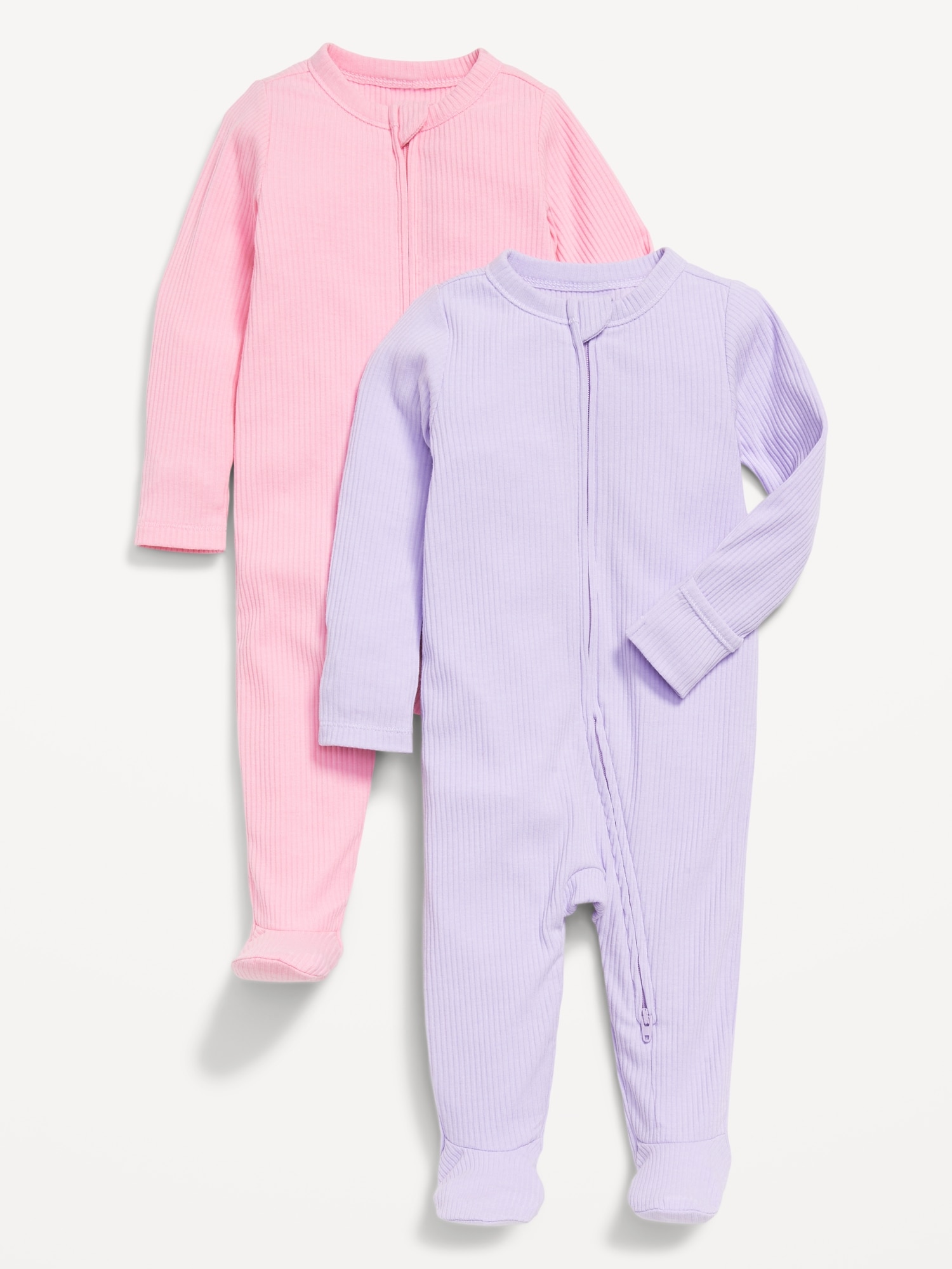 Sleep & Play 2-Way-Zip Footed One-Piece 2-Pack for Baby