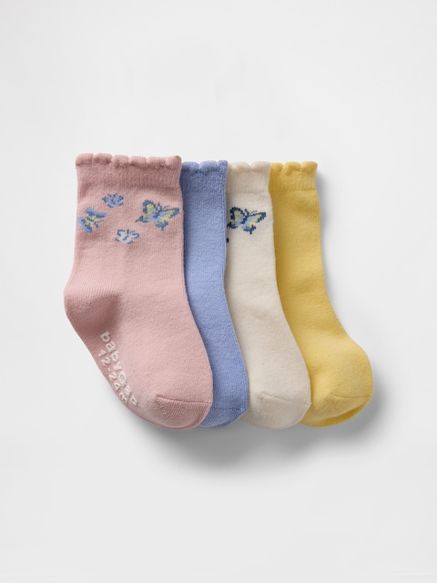 CHAUSSETTES À MOTIF DE PAPILLONS POUR BÉBÉ ET TOUT-PETIT
