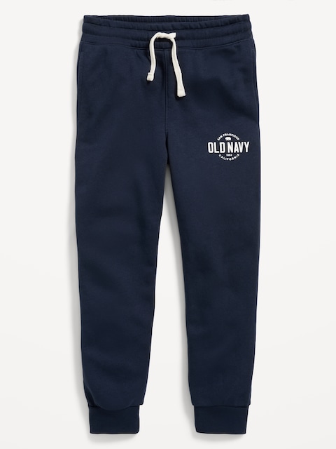 PANTALON DE JOGGING EN COTON OUATÉ UNISEXE À LOGO POUR ENFANT