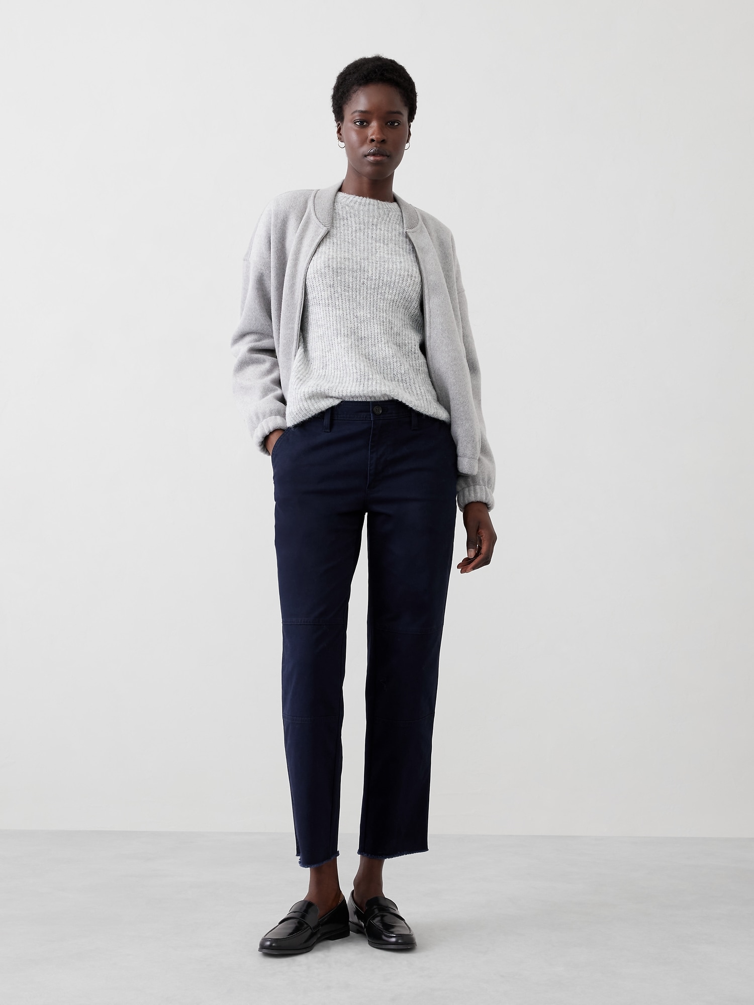 Slim Mid-Rise Pull-On Chino