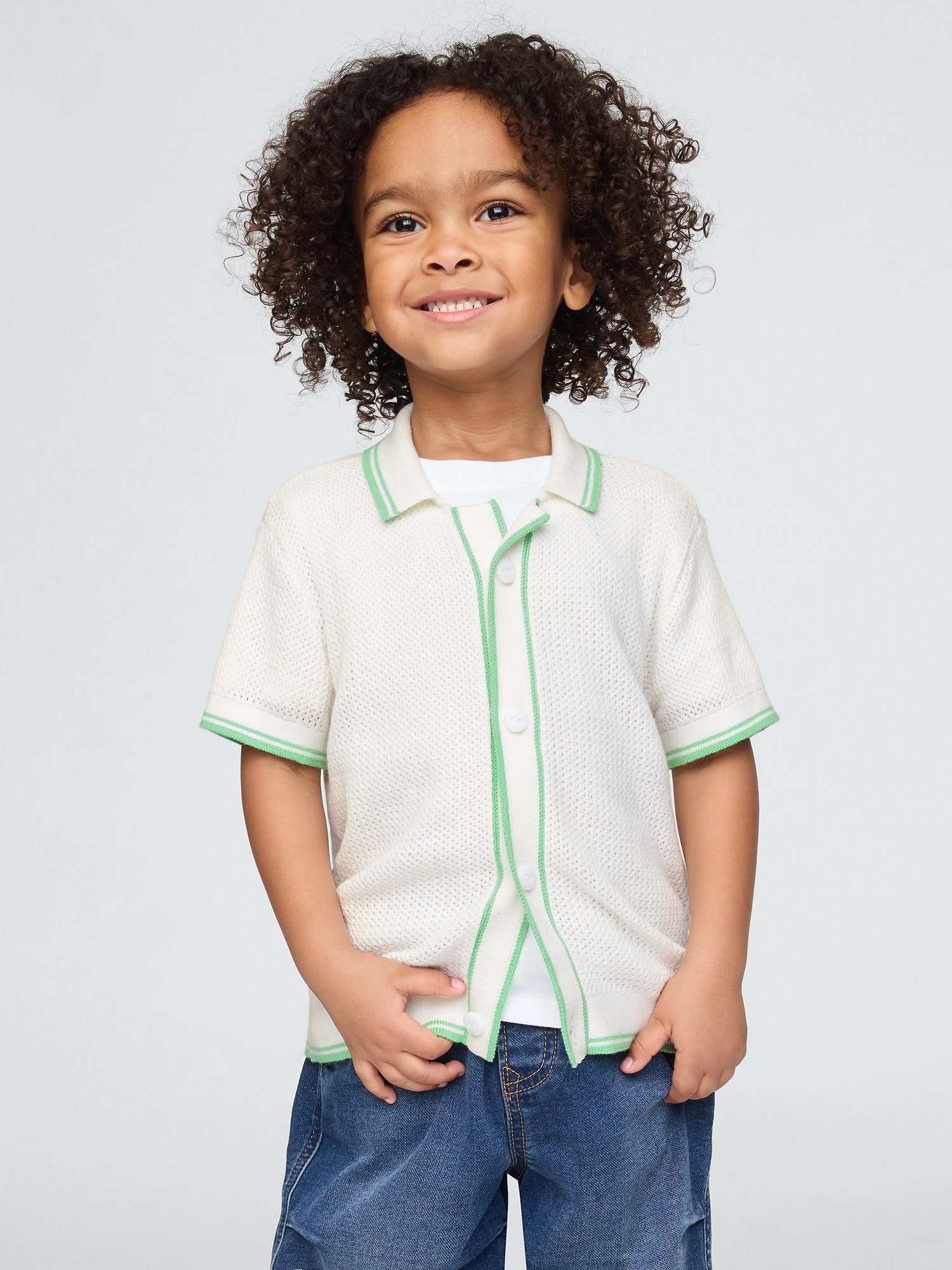 CHEMISE EN TRICOT TEXTURÉE POUR BÉBÉ ET TOUT-PETIT