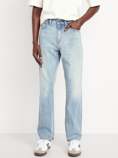 Structured Straight Non-Stretch Jeans