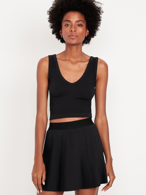 CAMISOLE CÔTELÉE À COL EN V ZÉNITUDE SANS COUTURES