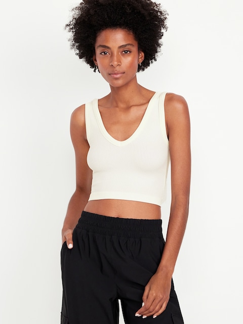 CAMISOLE CÔTELÉE À COL EN V ZÉNITUDE SANS COUTURES
