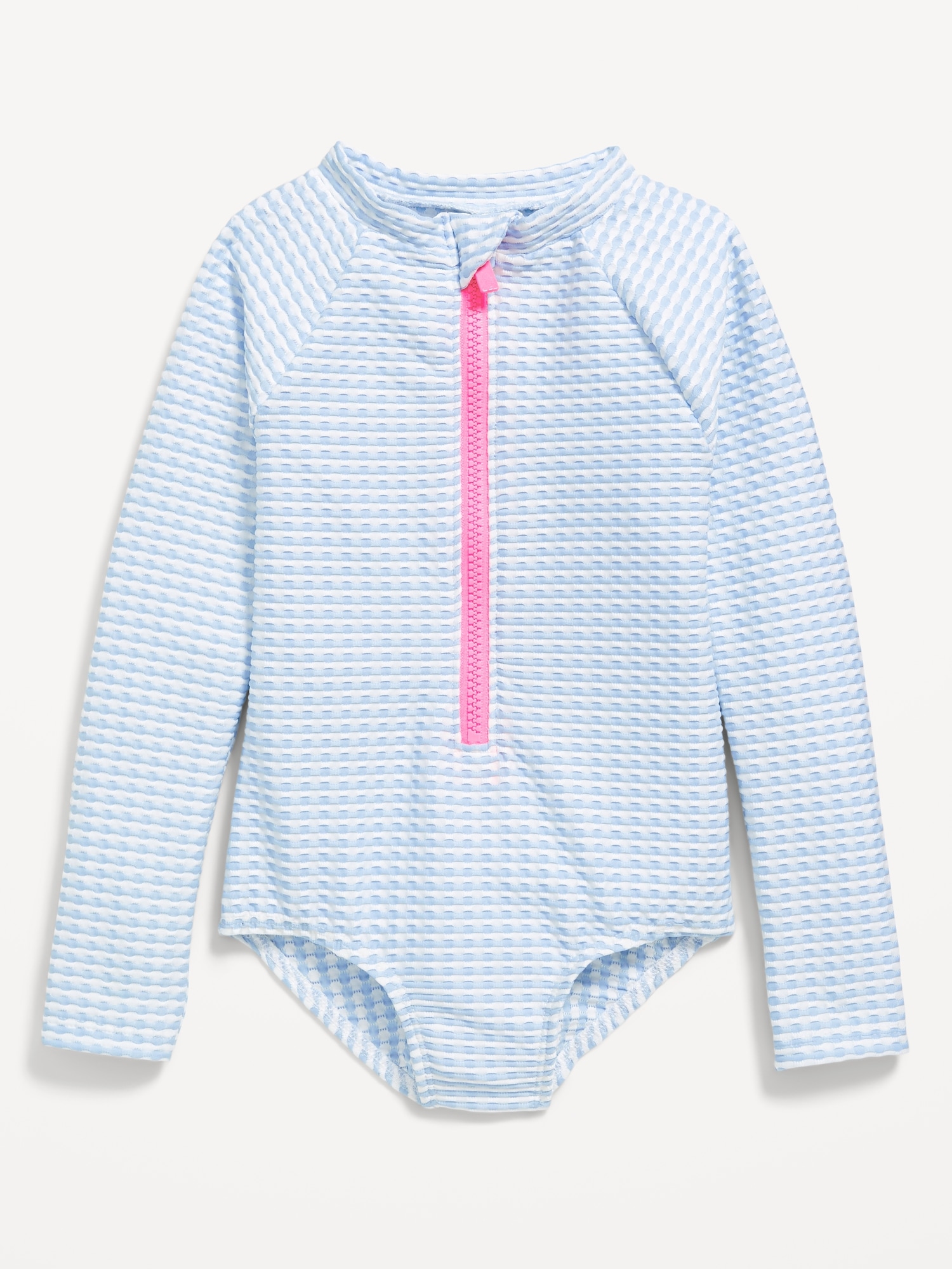 MAILLOT DE BAIN ANTI-UV UNE-PIÈCE IMPRIMÉ À GLISSIÈRE SUR LE DEVANT POUR TOUTE-PETITE FILLE