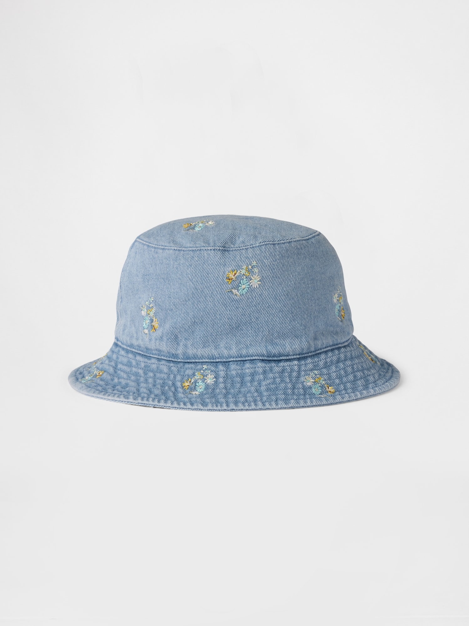 CHAPEAU CLOCHE EN DENIM FLORAL POUR BÉBÉ ET TOUT-PETIT