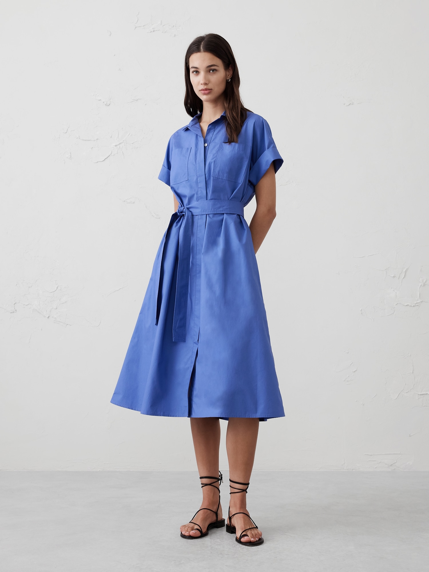 blue utility tie waist shirt dress Cat in Dress, Valentine Vintage Image, Valentine's Day VL-253 – Found Image  Retail