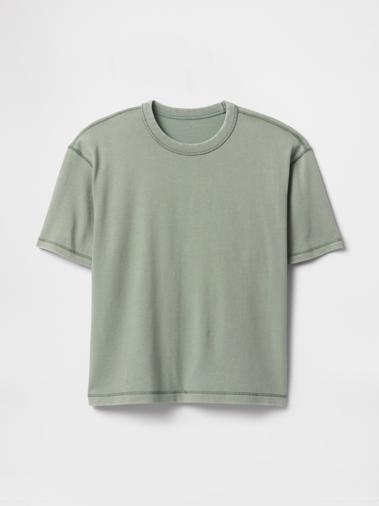  クロップドTシャツ グリーン Gap公式オンラインストア | ヘビーウェイト クロップドTシャツ