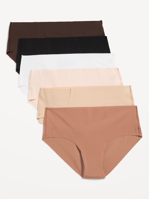 Low-Rise No-Show Hipster Underwear 6-Pack