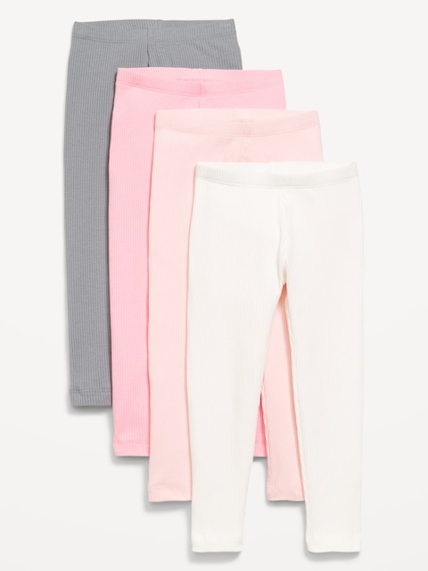 LEGGING CÔTELÉ POUR TOUTE-PETITE FILLE (PAQUET DE 4)