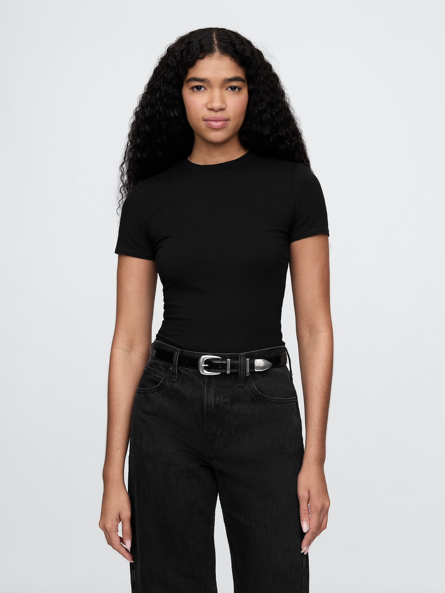 Gap クローズニット ジャージーTシャツ ソングボディスーツ Gap クローズニット ジャージーTシャツ ソングボディスーツ