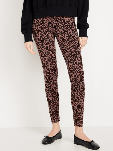 High-Waisted Jersey Fashion Layering Leggings