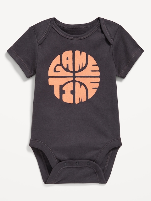 Short-Sleeve Unisex Graphic Bodysuit for Baby