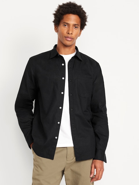 Classic Fit Linen-Blend Shirt