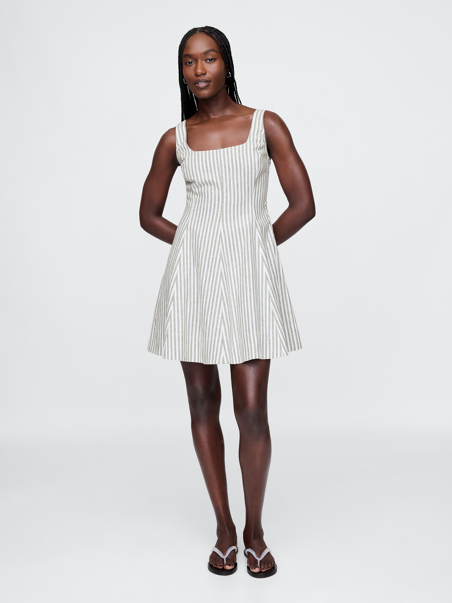 Knee-Length Linen Dress | Gap