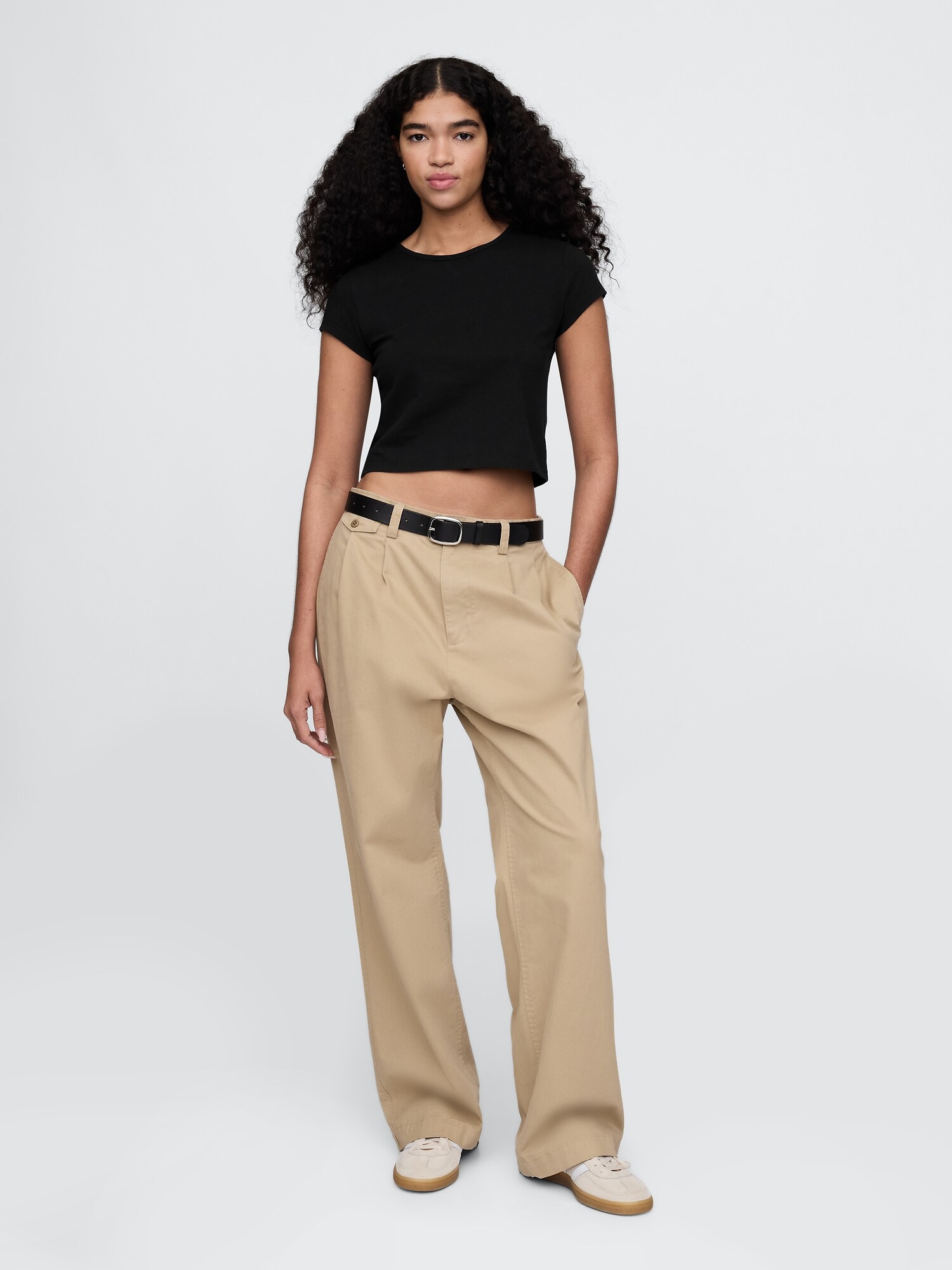 [  Jeans] コットンNYCジャージークロップTシャツ Gap公式オンラインストア | コットンジャージー チビTシャツ