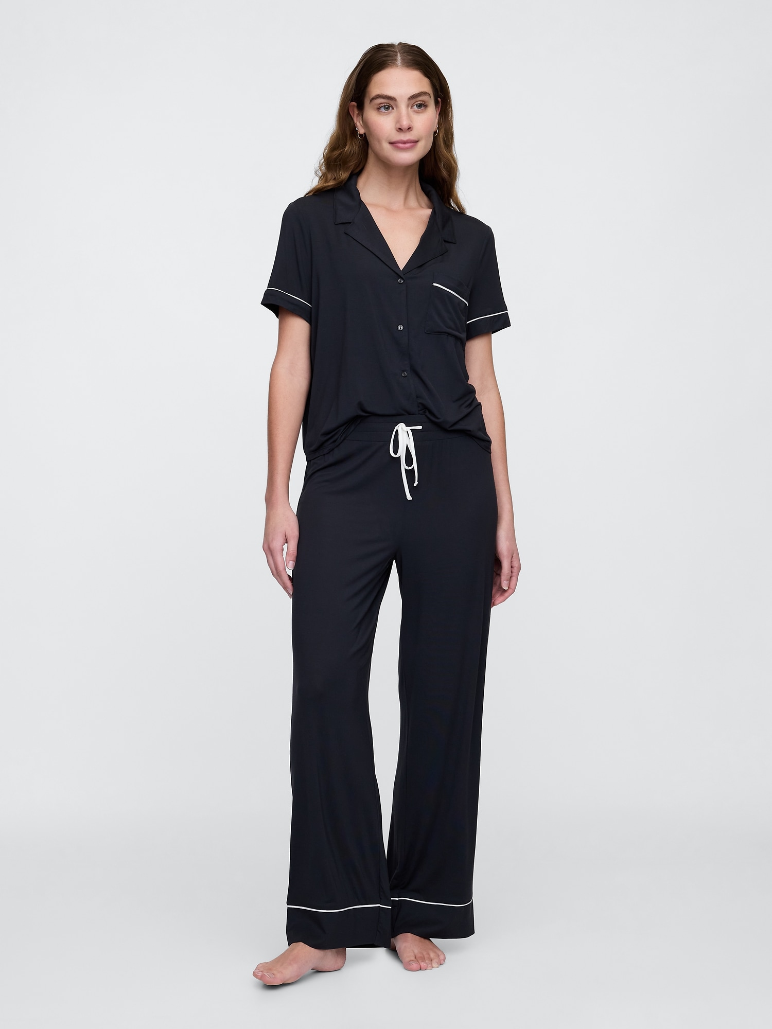 Modal Wide-Leg PJ Pants