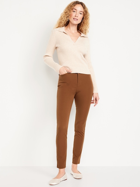 PANTALON PIXIE AJUSTÉ À TAILLE HAUTE LONGUEUR CHEVILLE