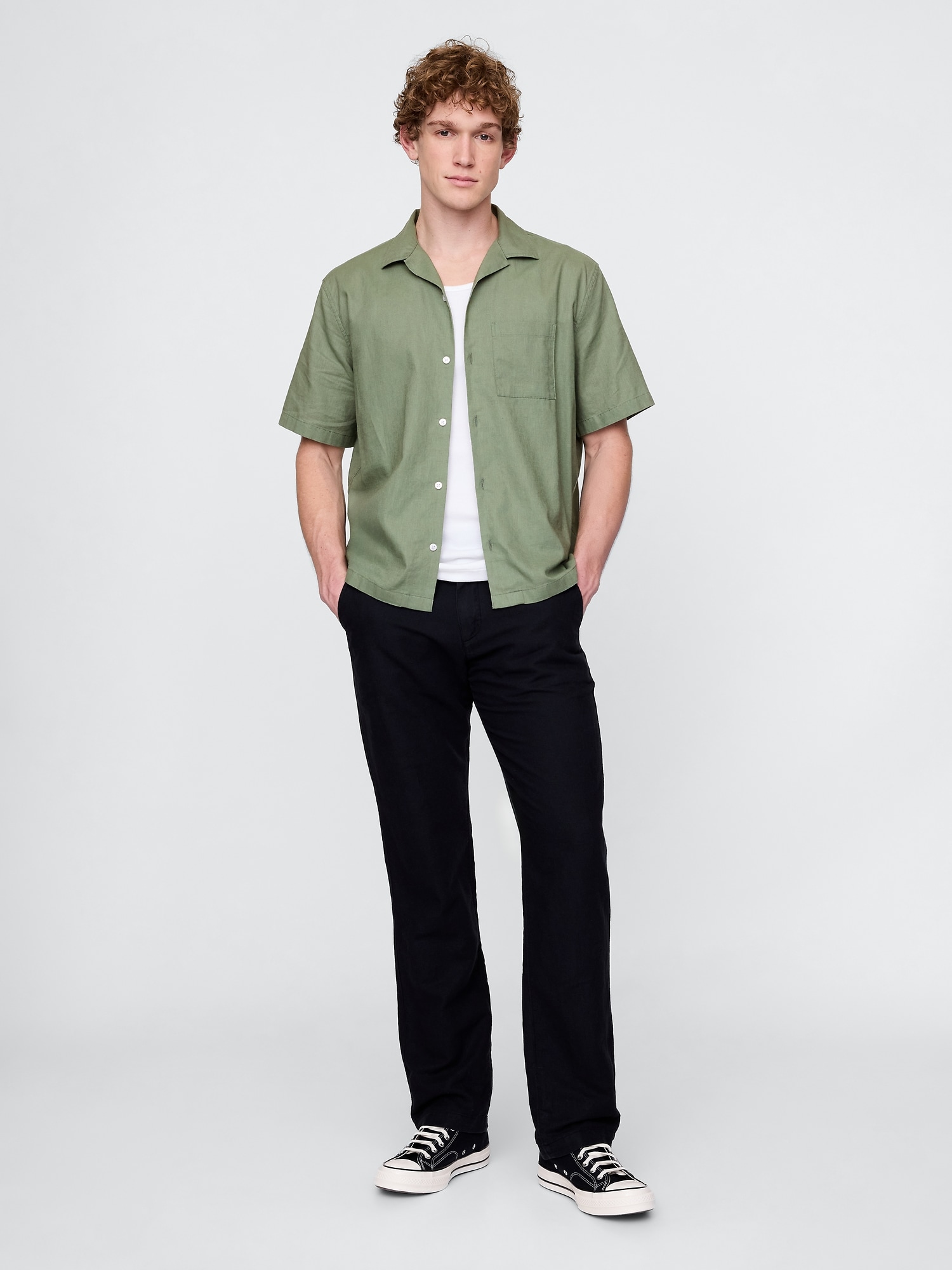 Linen-Cotton Khakis