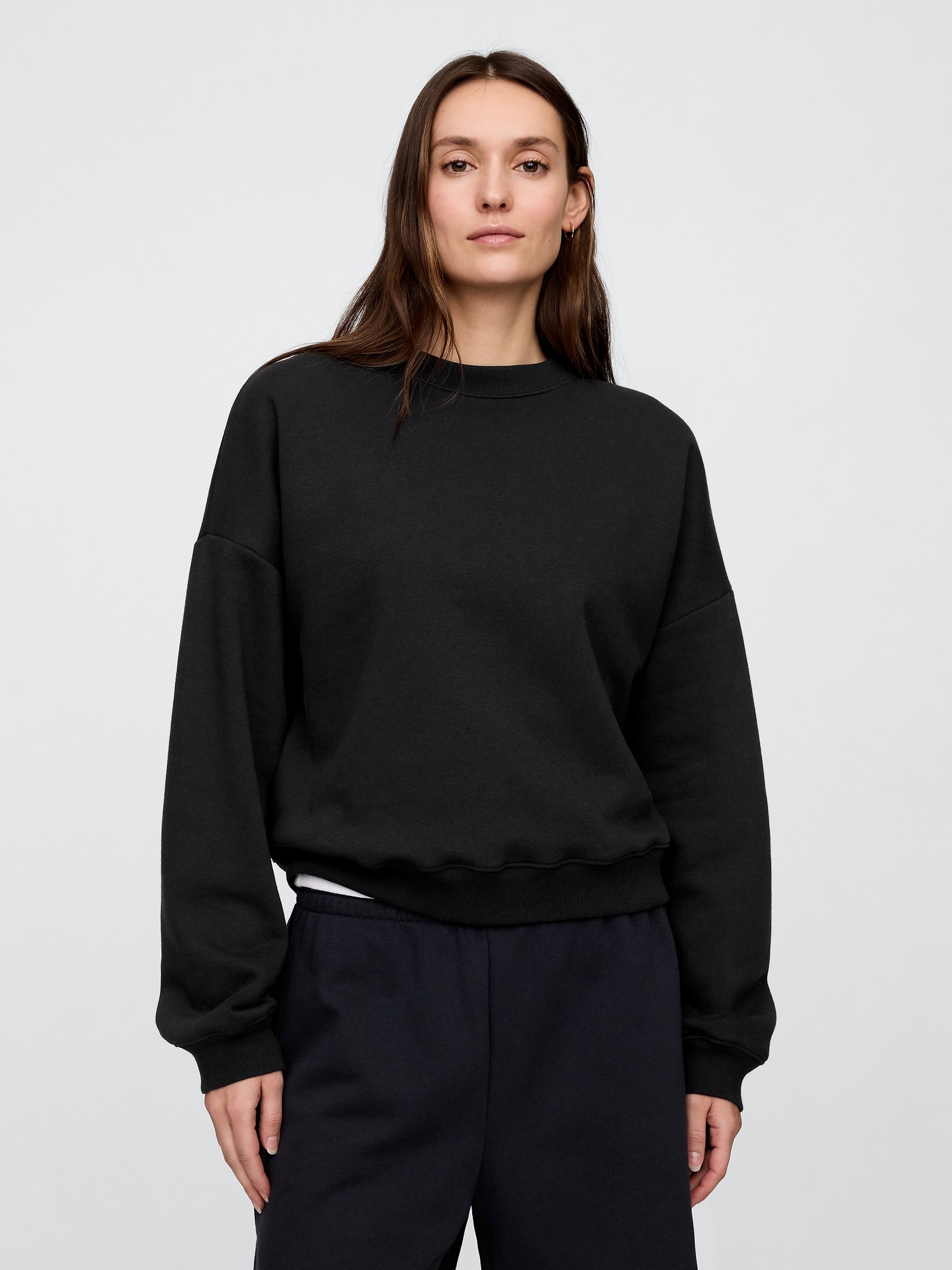 Relaxed wedge crewneck sweatshirt